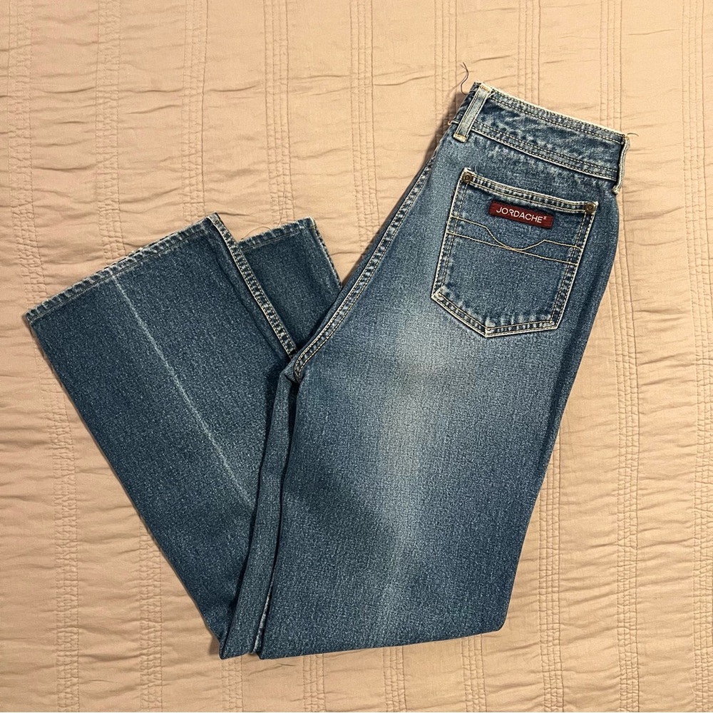 Jordache Women's Straight Leg Blue Jeans - Picture 6 of 6